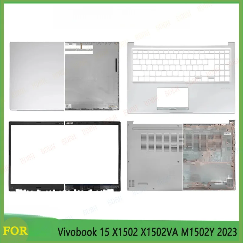 

Новая сменная крышка корпуса для Vivobook 15 X1502 X1502VA M1502Y 2023: задняя крышка ЖК-дисплея, передняя рамка, подставка для рук, верхняя и нижняя крышки.