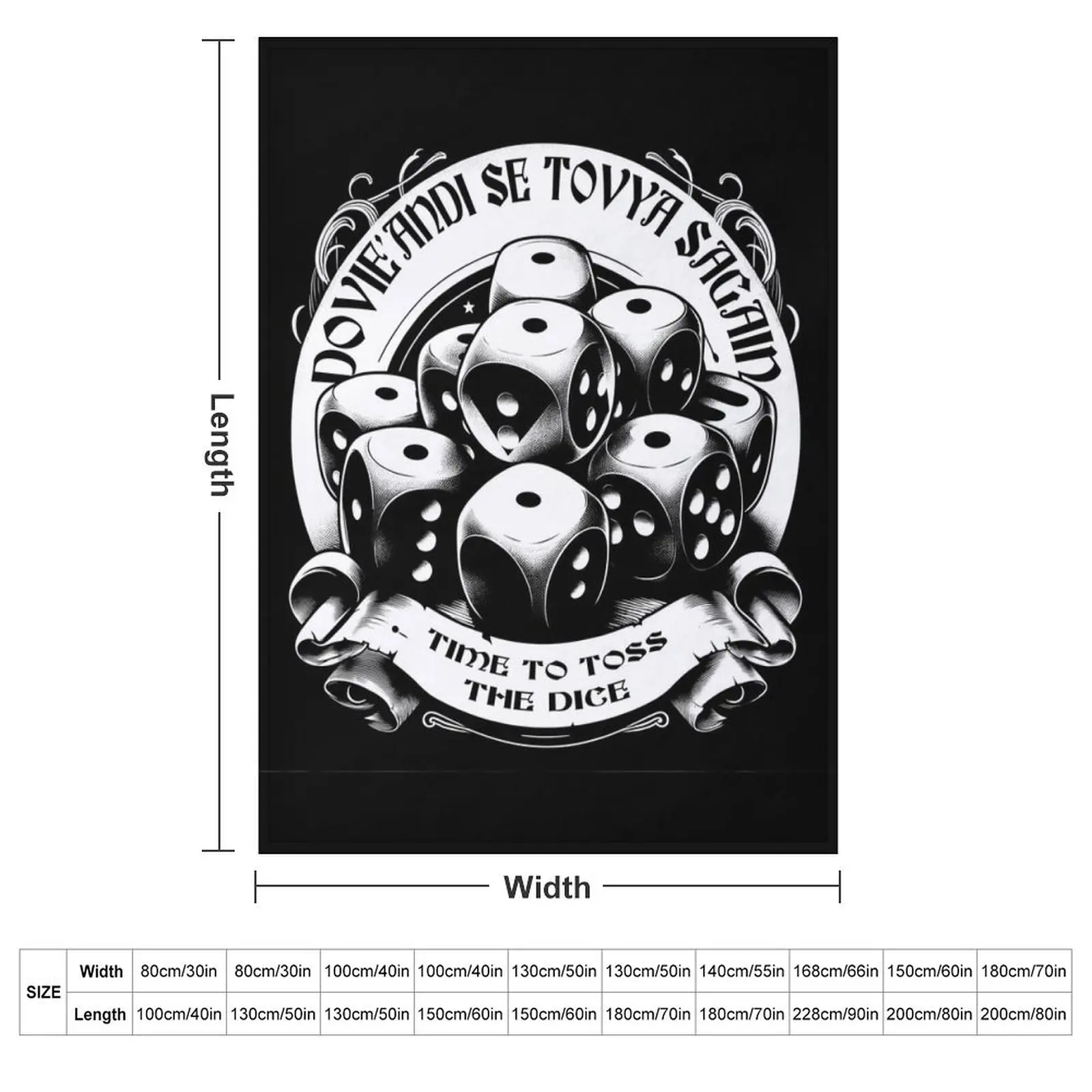 Time To Toss The Dice - Wheel of Time Throw Blanket Custom Personalized Gift Warm Loose Single Blankets
