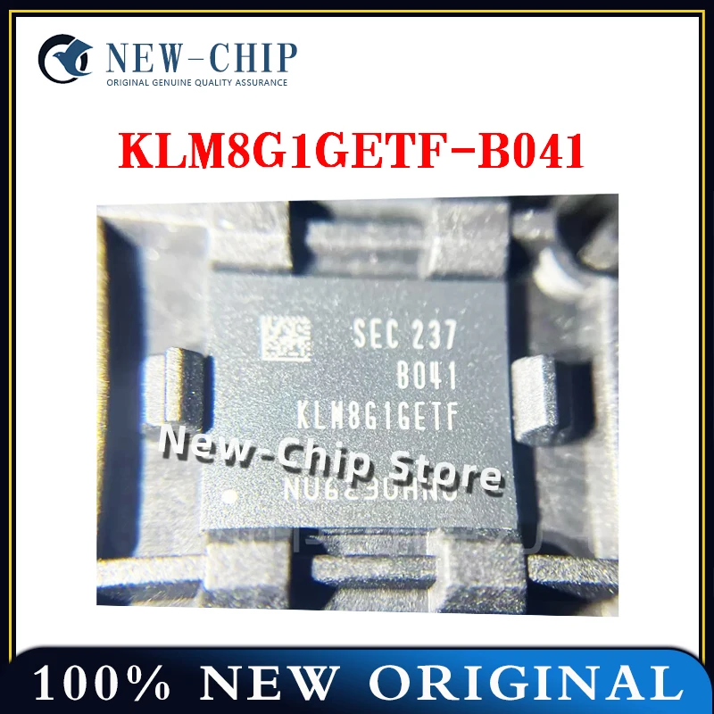 1PCS-50PCS/LOT  KLM8G1GETF-B041  8G EMMC  5.1  BGA153   New original