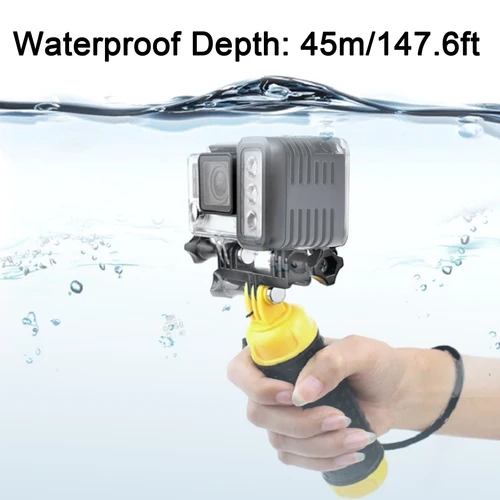 Imagen 2 del producto Luz LED de buceo 45M impermeable LED Video luz de relleno de buceo bajo el agua para cámara GoPro luz de vídeo LED subacuática