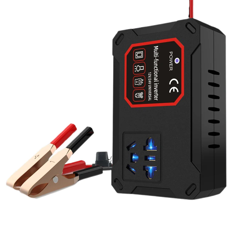 Car Power Inverter 200W 12V/24V To 220V Converter Charger Adapter Universal Socket Portable Vehicle-mounted Home Auto Inverters.