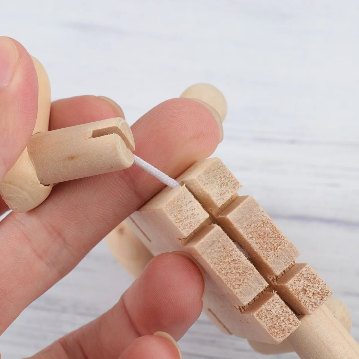 

5 Pcs Unfinished Wooden Movable Joints Peg Kids Craft Educational Kids Painted Craft Toys Hardwood Smooth