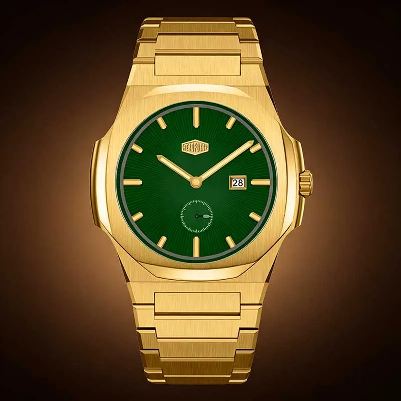 

HEROFORCE Top Brand Luxury Man Wristwatch Waterproof Luminous Date Men Watches Stainless Steel Quartz Men's Watch Male Reloj Box