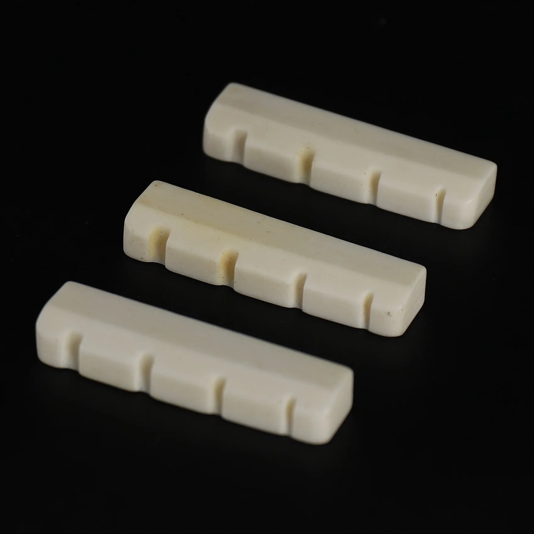 Bass Bone Bridge Saddle and Nut For 4 String Bass Guitar Pack of 3