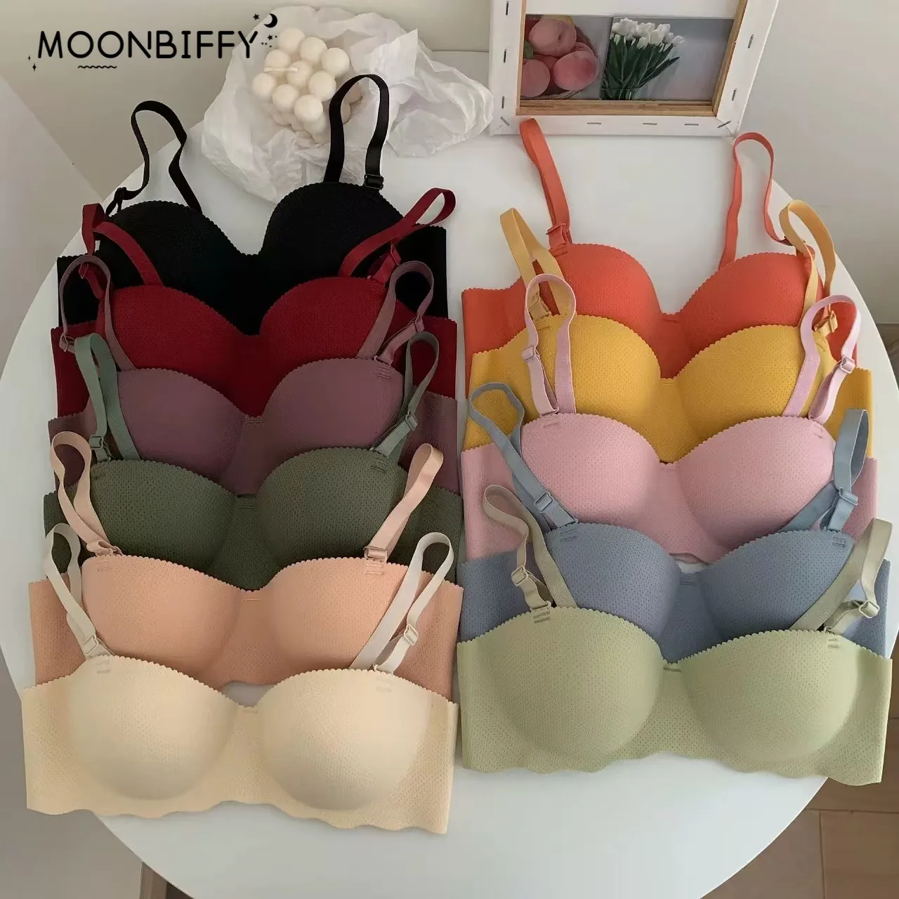 חזיות סקסיות לנשים לדחוף את החזייה חלקה תחתון ספורט אלחוטי חזייה אחד-חתיכות לאסוף רצועות המרה