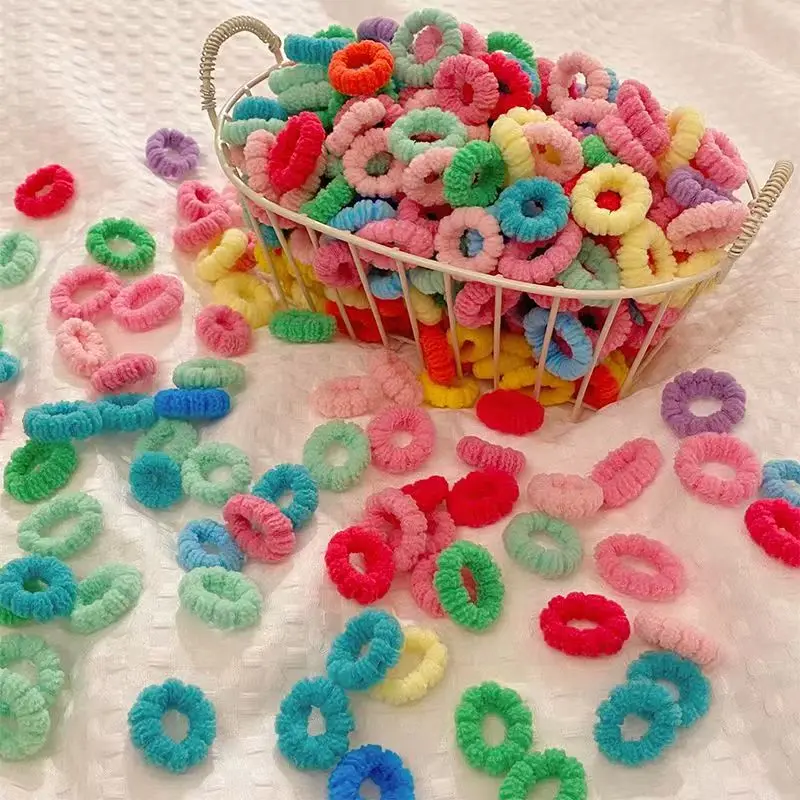 50/100 szt. Dziecięce, wysoce elastyczne i trwałe gumki do włosów, gumki recepturki, nie niszczące włosów, akcesoria do włosów