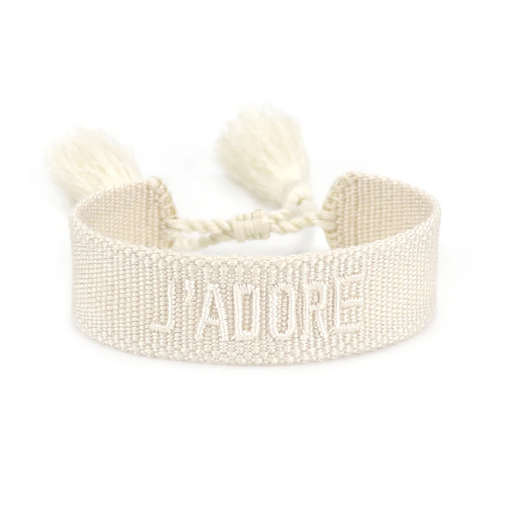 Elegant Handmade Adjustable Cotton Woven Love Bracelets for Women
