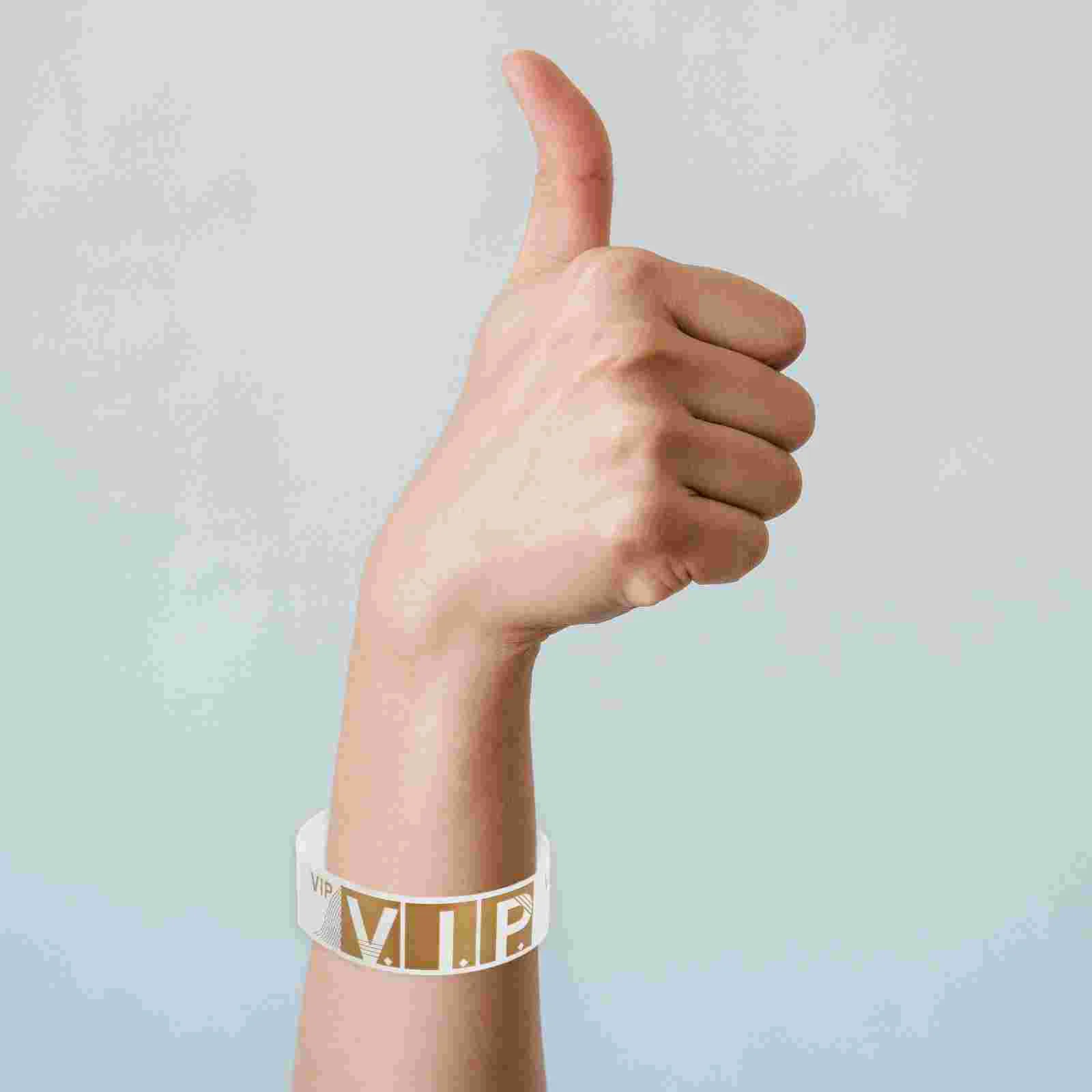 200 Pcs Party Wristband Bracelets Festival Wristbands Event Paper VIP Arm Armband Music Fair Synthetic for Club Night