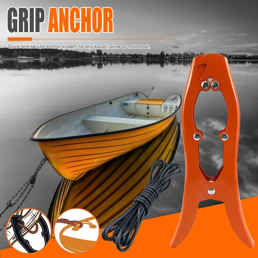 Boat Fixing Anchor Stainless Steel Brush Holder Shark Mouth Fixing Anchor Kayak Canoe or Boat Strong Grip Anchor