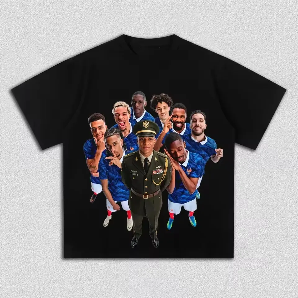 2026 Dictador Kylian Mbappé Meme Grafik T-Shirt – Fußballteam-Match-Trikot mit Champion-Grafik – Y2K Herrenmode-Kleidung – Detail 8