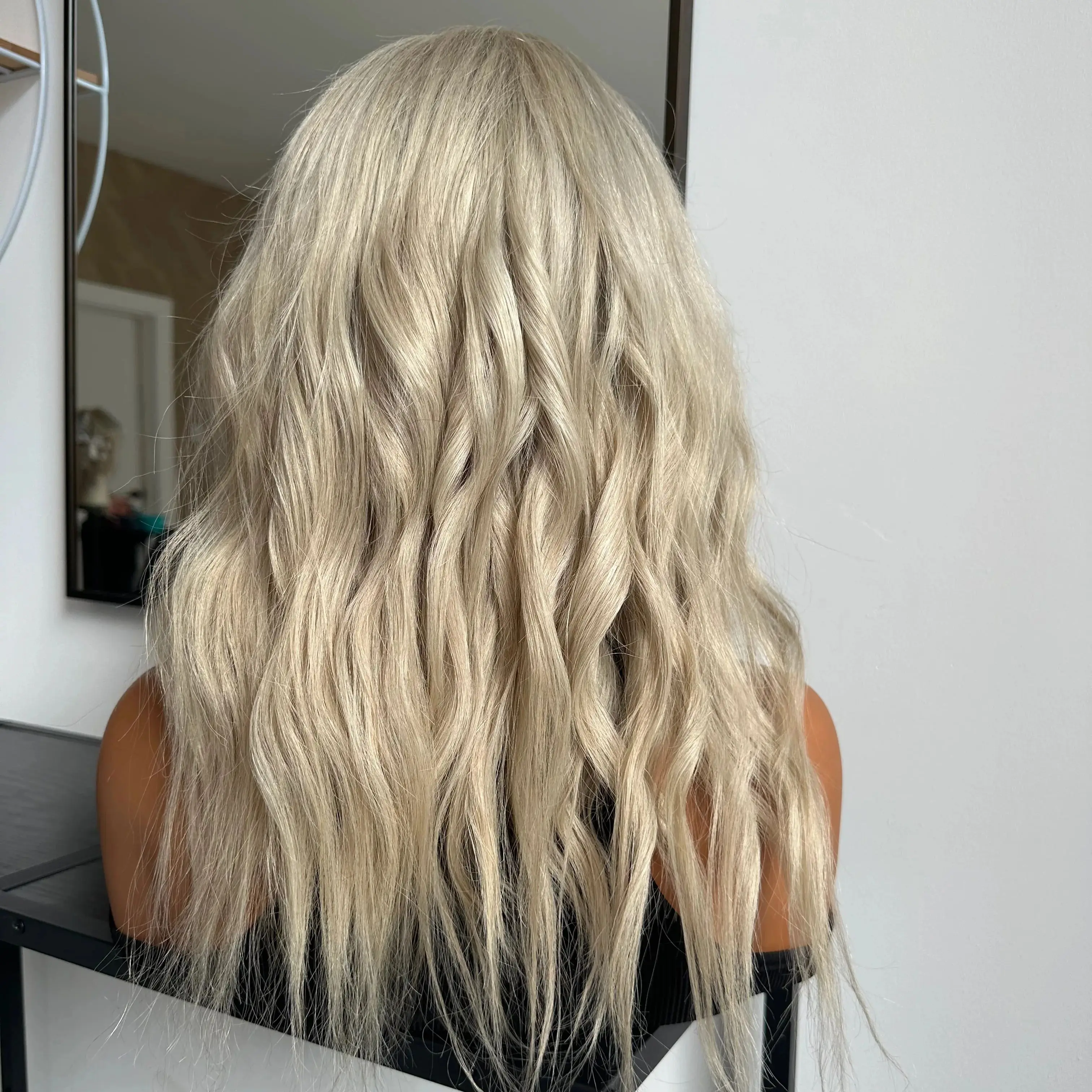 

Новый стиль Ombre Пепельно-русый натуральный волнистый синтетический кружевной топ парики Shadow Roots Высокое качество 16 дюймов 180% высокая плотность повседневные парики