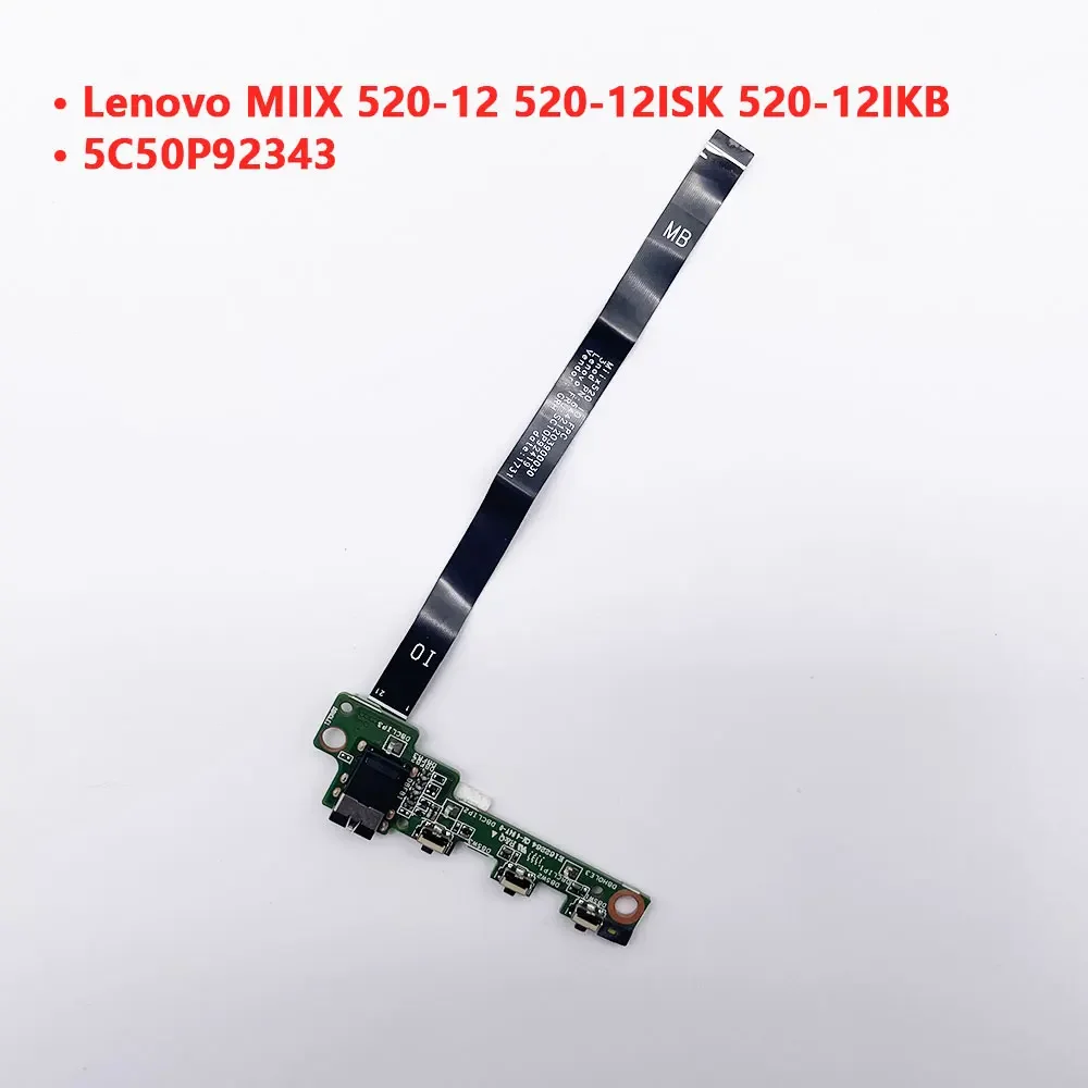 Dla Lenovo MIIX 520-12 520-12ISK 510-12 510-12ISK Laptop Audio gniazdo słuchawkowe przycisk zasilania przełącznik tablicy akcesoria do naprawy