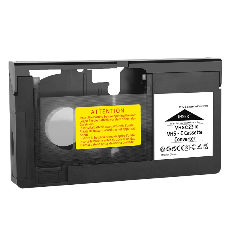 Per videocamere VHS-C SVHS Adattatore per cassette VHS motorizzato Non per adattatore per cassette VHS-C da 8 mm/MiniDV/Hi8 VHS-C