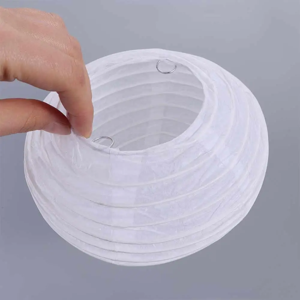Wedding Chinese 10/15/20/25/30/35/40cm DIY Lamp Hanging Decoration Paper Lamp Paper Lantern Hanging Lantern Ball White Lantern - Image 5