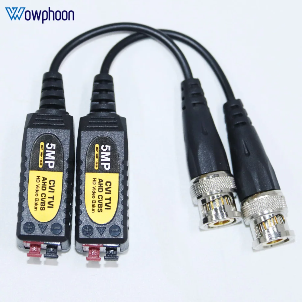 HD Video Balun Passive Transmission, Twisted Pair Transmitter, CCTV Cable for AHD, CVI, TVI Video Signal, 5MP 10 Pairs customizd