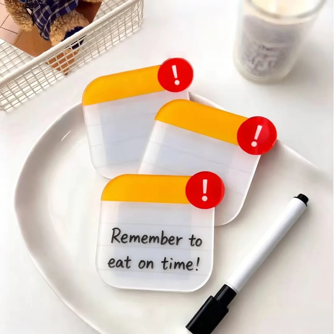 Creative Exclamation Mark Pop-Up Style Refrigerator Message Magnet, Reusable Acrylic Memo Board, Kitchen Home Fridge Magnet