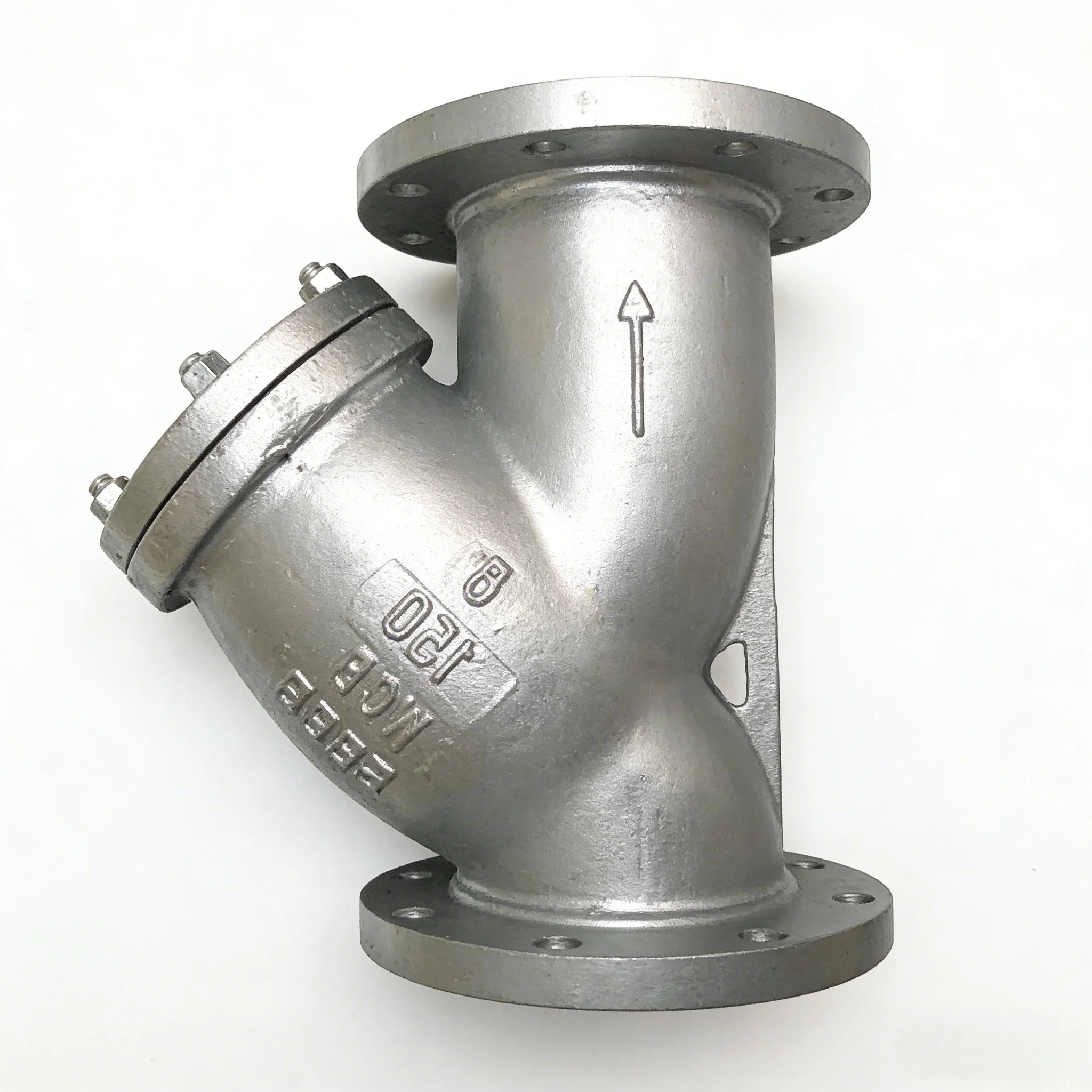 Y-type Cast SteelStrainer Flange Connection Detachable Screen For Water Pipeline System