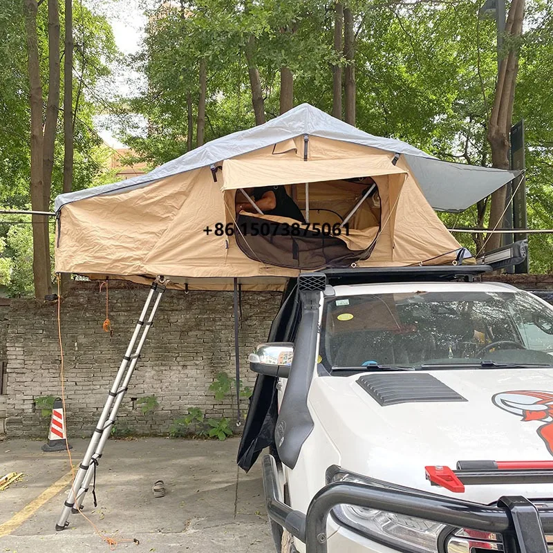 Roof Tent Mountain Camping Outdoor Rainstorm Prevention Double-layer Four-season Extended Type Ready-to-Use Oxford Car Tent