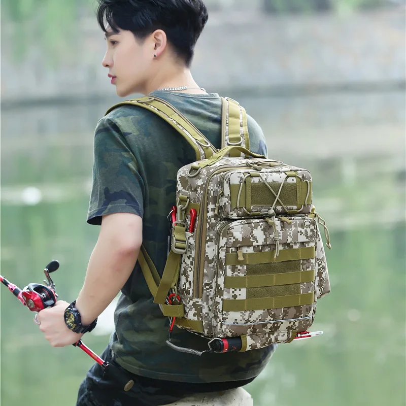 

Multi-functional Crossbody Bag Outdoor Fishing Sports Travel Backpack Y443
