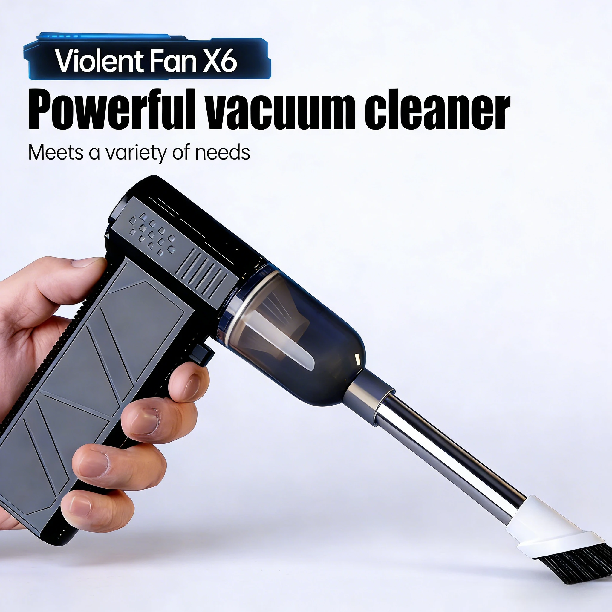 

Высокоскоростная турбовоздуходувка X6 200000 об/мин 53 м/с 2-в-1, бесщеточная, с функцией пылесоса, зарядка Type-C