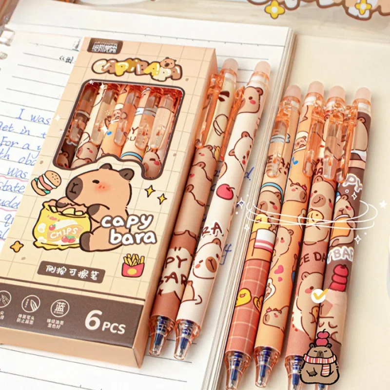 Student Blue Erasable Gel Pen Side Press Good-looking CartoonSTBrush Pen Hot Erasable Crystal Blue Color Erasable Pen image 5