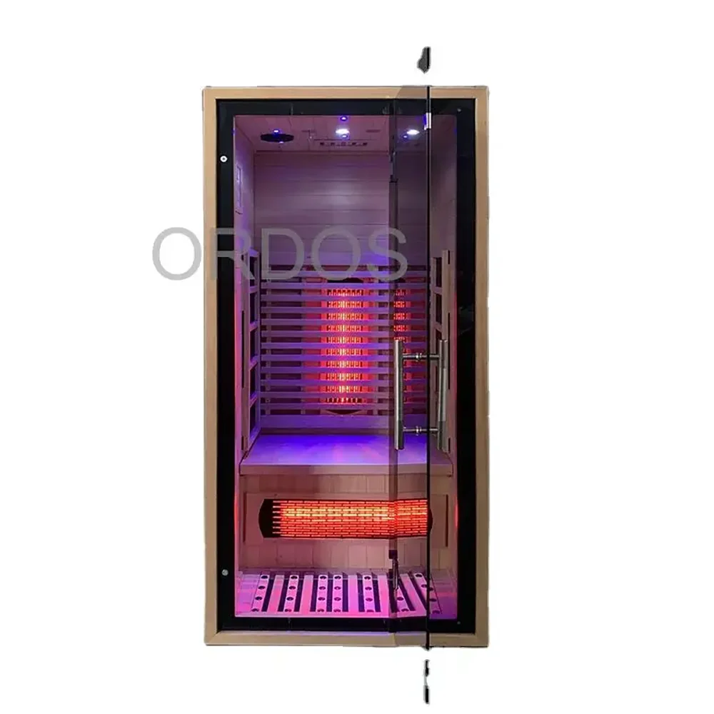 

Home Sauna Room Luxury 3 Persons Capacity Carbon Panel Heater Infrared Sauna