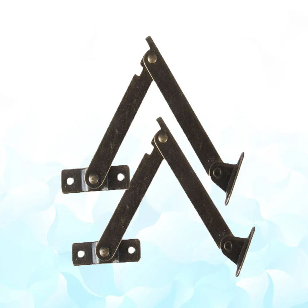 

2 Pcs Support Hinge Wooden Box Corner Green Bronze Tripod Gift Home Use Retro Design