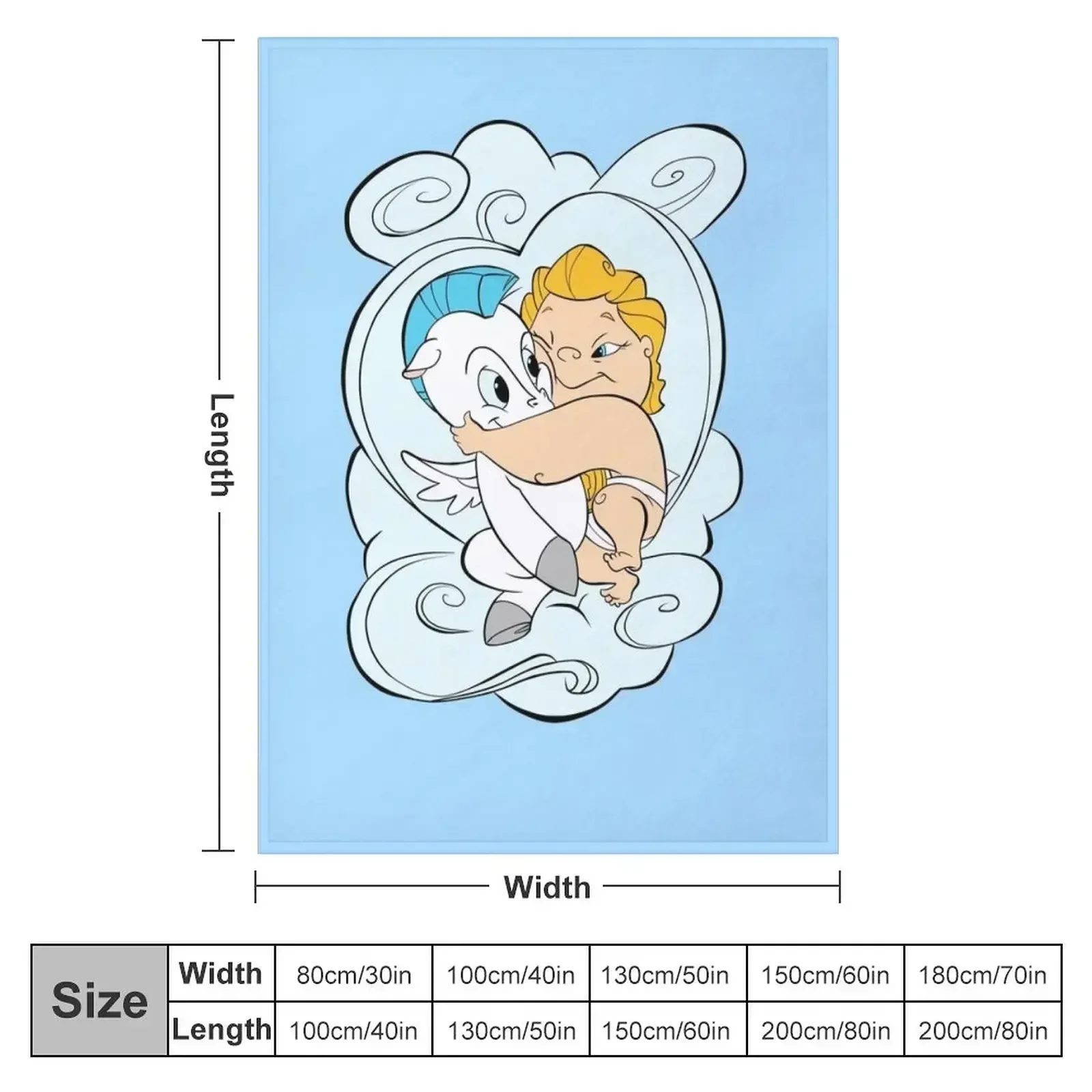 Friends: Hercules & Pegasus Throw Blanket couch cozy soft plush fuzzy picnic outdoor blanket