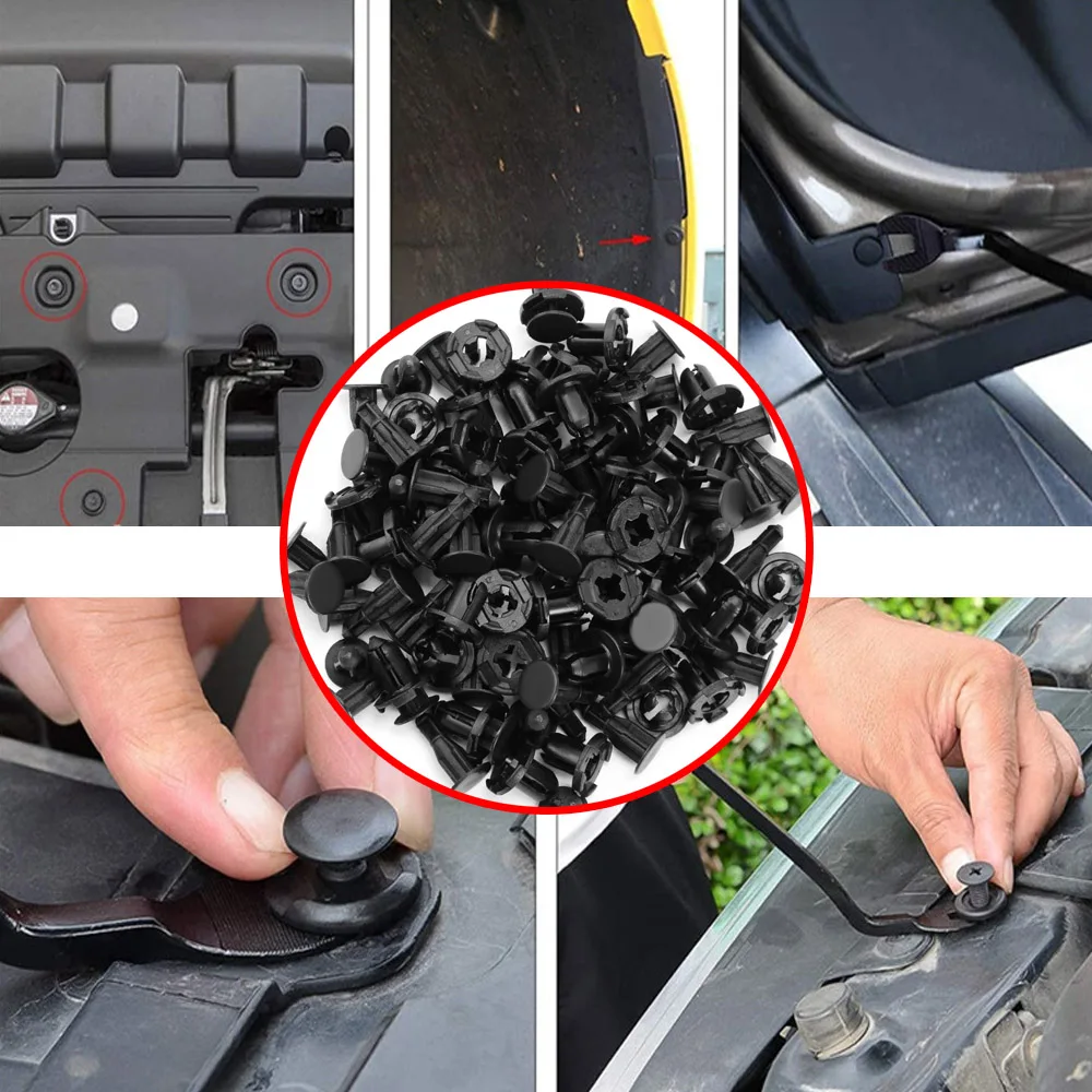 KKJOY 190-teiliges Auto-Befestigungsclip-Set in 6 Größen – Kunststoff-Befestigungskit für Auto-Verkleidungen, Stoßstangen und Karosseriereparaturwerkzeuge – Detail 5