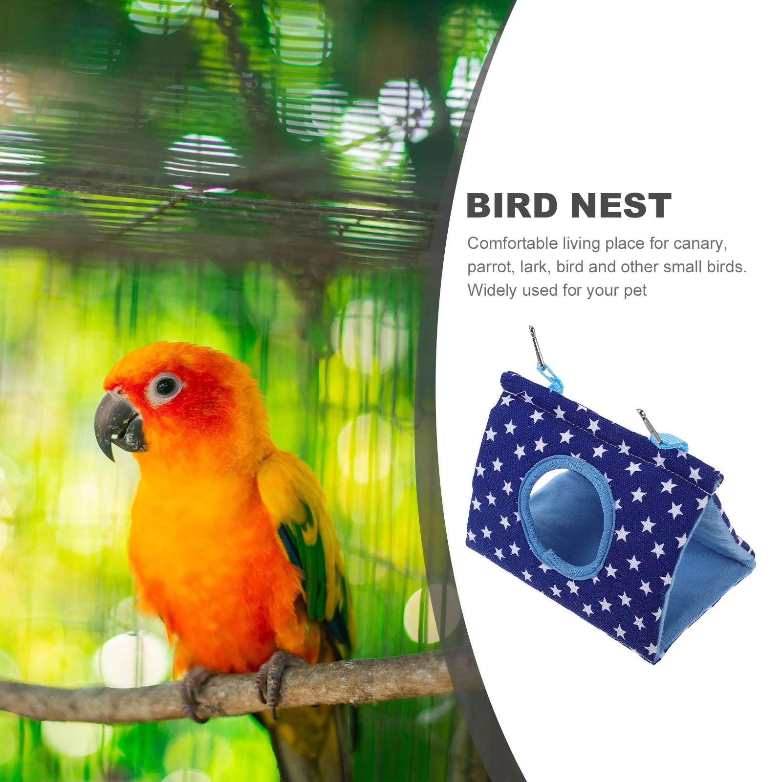 

Parrot Hammock Bird Nest Bed Hanging Sleeping Spot For Small Birds Wear-Resistant Winter Cage Accessory For Cockatiel