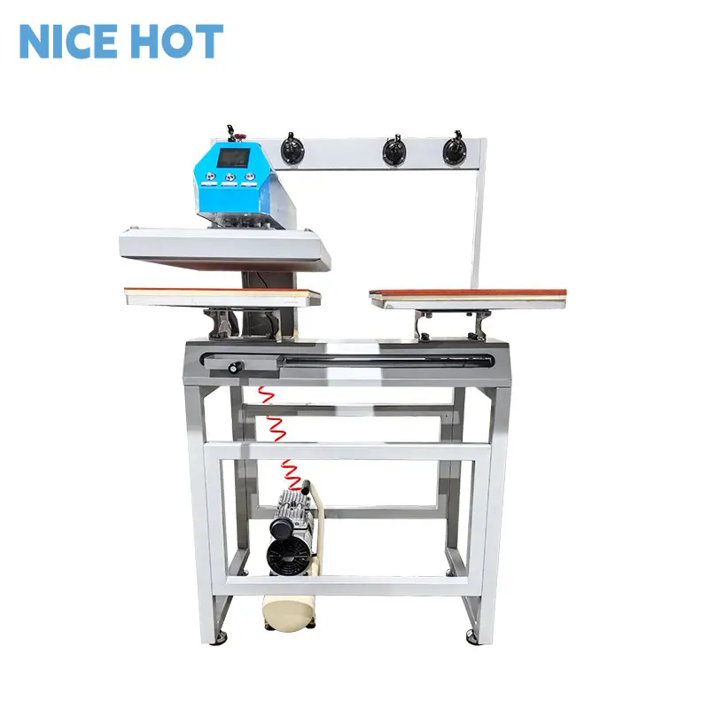 

40x60cm Dual Station Pneumatic Semi Auto Heat Press Machine for T-shirts Jeans Jacket Sportswear