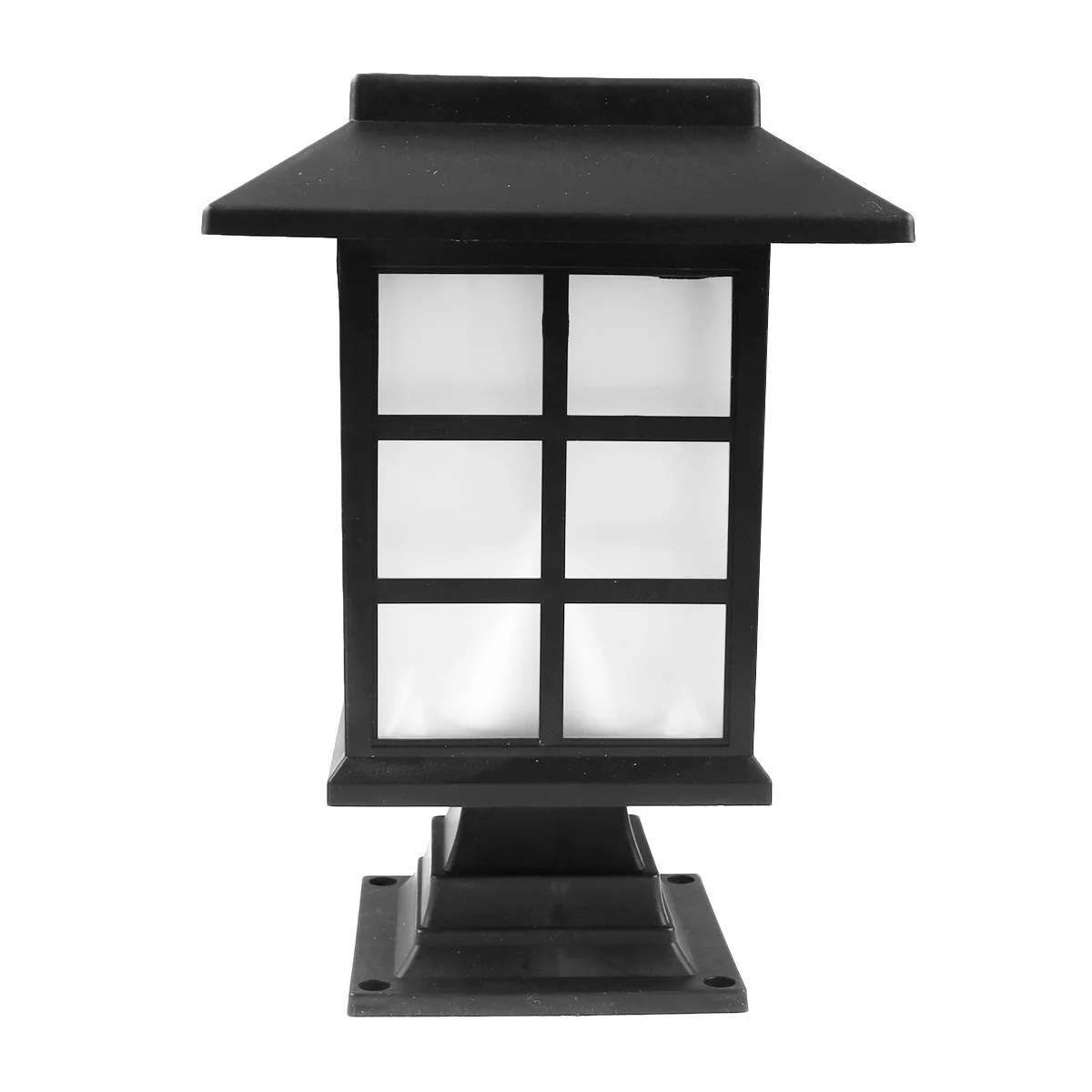 

4pcs Solar Stigma Outdoor Waterproof Courtyard Wall Lamp Solar Powered Garden Light Weather Resistant Durable Sealing Black