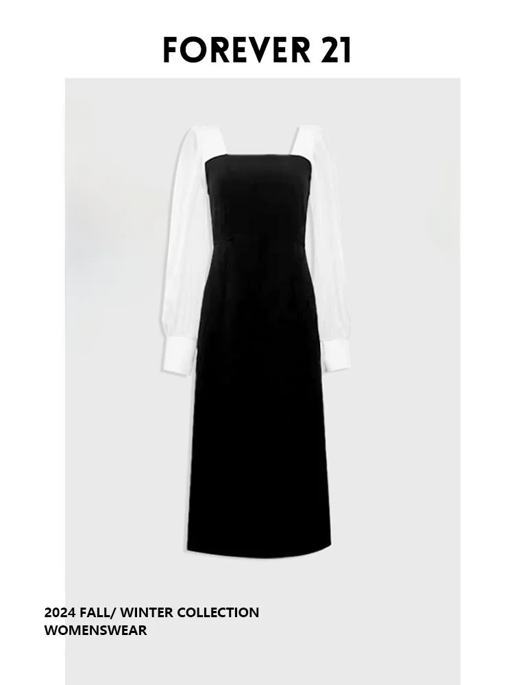 

Женская одежда Forever 2: приталенный длинный свитер с вставками, большие размеры, для повседневной носки, осенний сезон, модель Pear ape