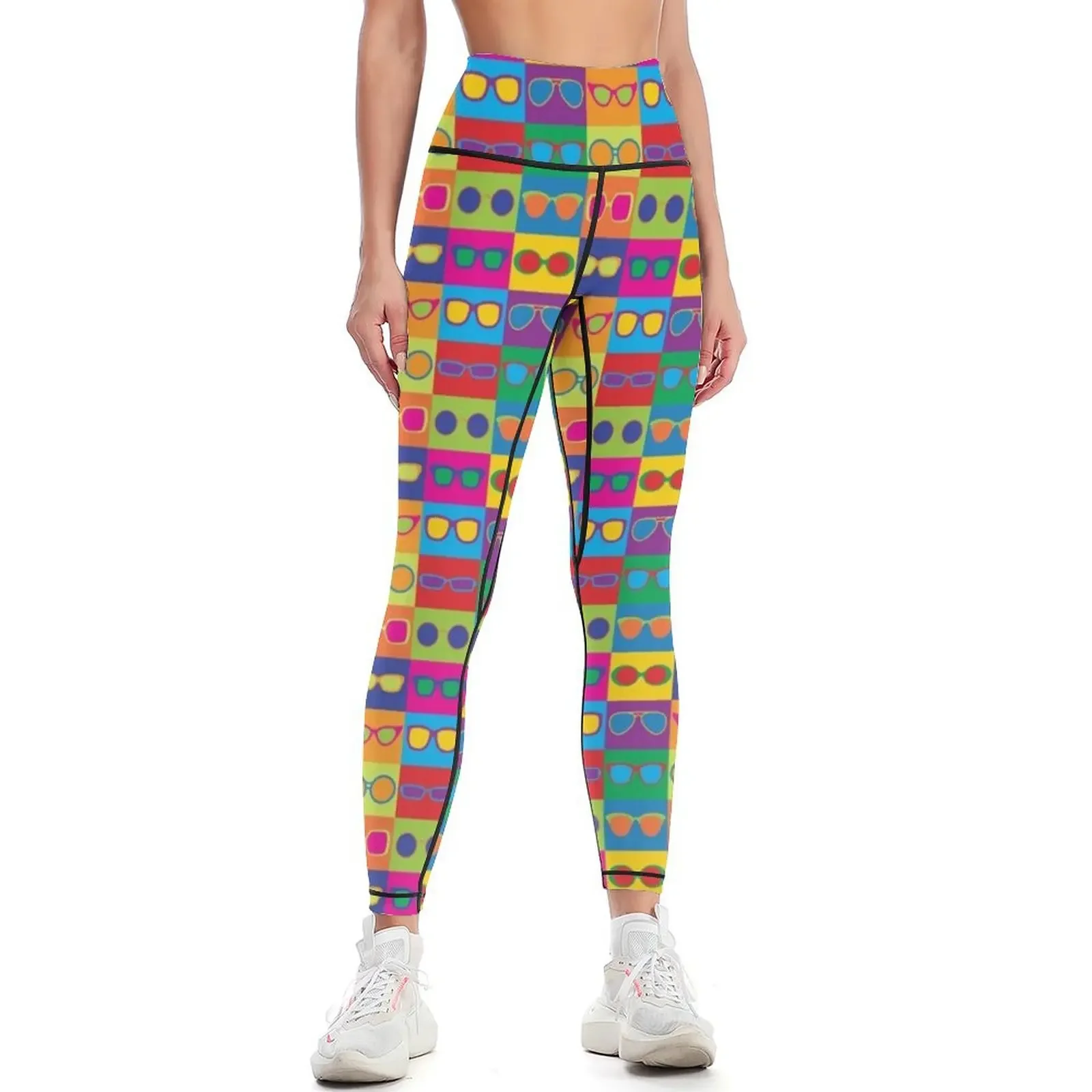 

Pop Art Eyeglasses Leggings Fitness woman sportswear for gym gym clothing leggins push up woman Womens Leggings