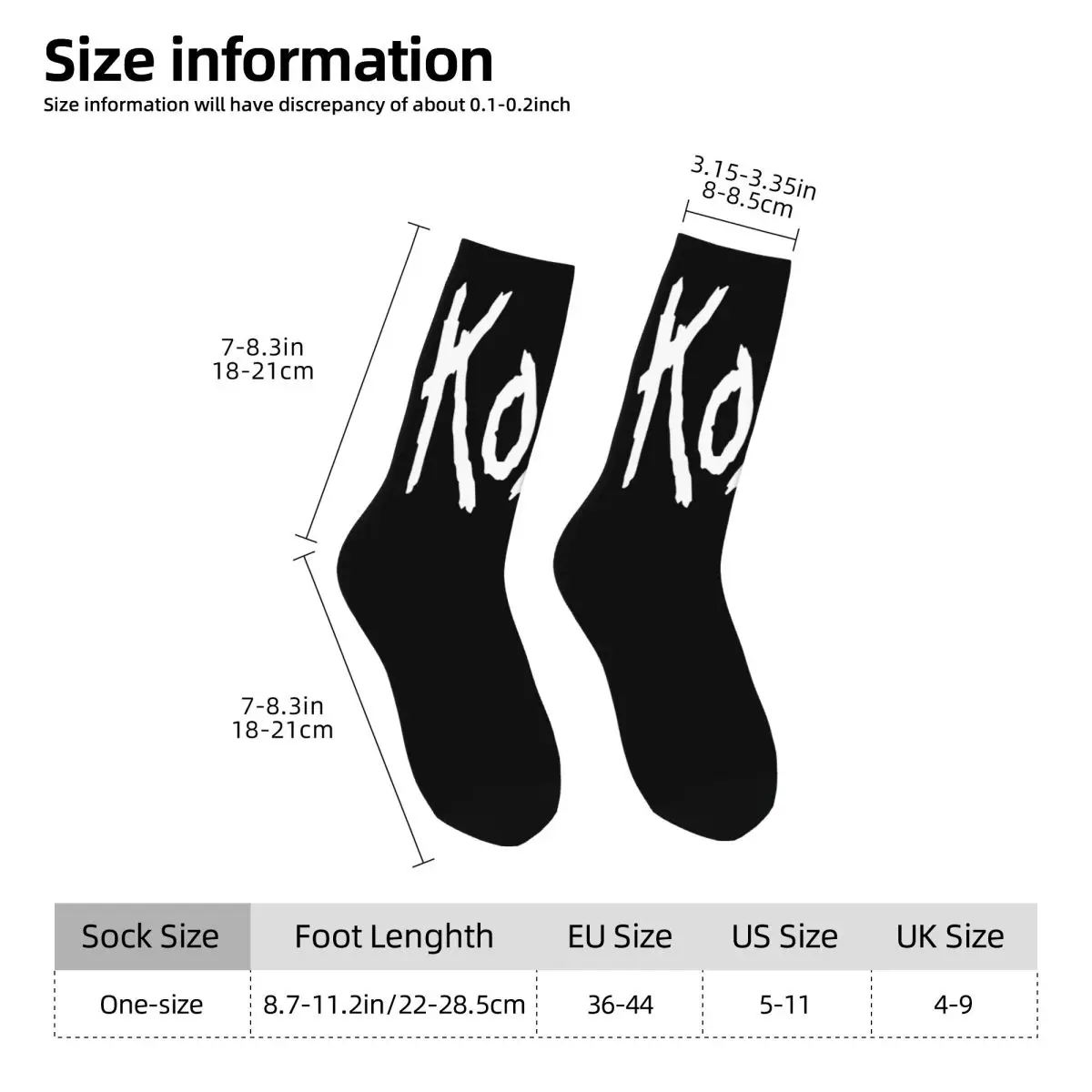 Korn Band Socks Harajuku Music Rock Stockings Autumn Anti-Slip Unisex Men Socks Soft Breathable Printed Running Sports Socks