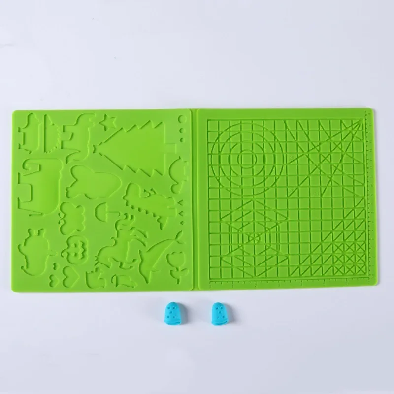 3D-Druck Stift Silikon Matte DIY mit 2-Finger-Protektoren Vorlage Zeichenwerkzeug Silikon Pad Zeichenwerkzeuge für Kinder Erwachsene – Detail 16