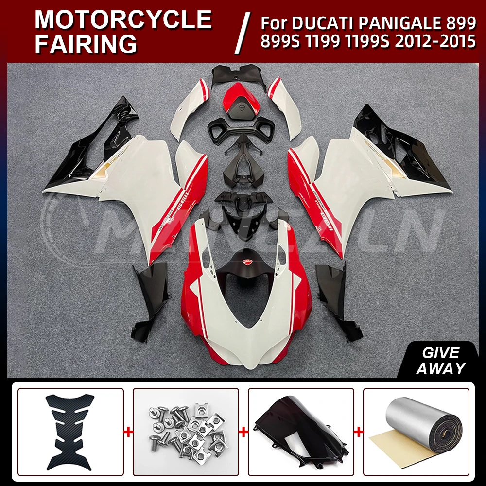 

NEW ABS Motorcycle fairings kit full Injection for DUCATI Panigale 899 S 1199 11199S 2012-2015 High Quality Body Kit red white