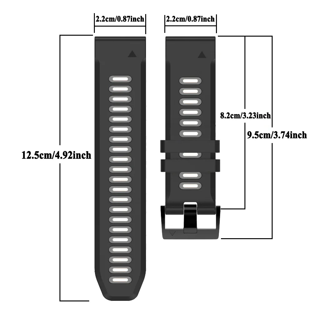 Compatible With Garmin Fenix 8 Watch Sports Silicone Strap For Garmin Fenix E 7 7X 6 6X Epix Pro 5 5X Plus 955 Replacement Band