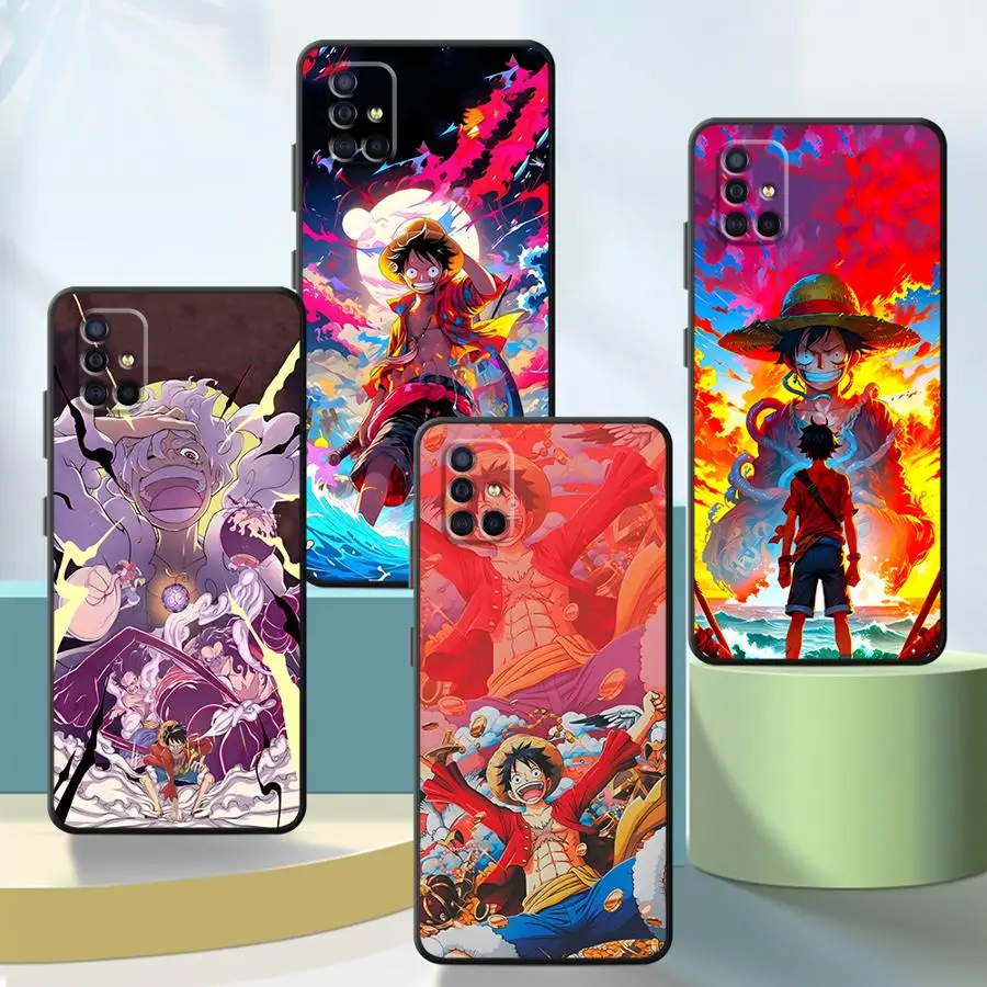 Casing One Piece Keren Luffy Zoro untuk Samsung Galaxy Note S8 9 S9 20 Ultra 10 Plus S10 8 Sampul Ponsel Hitam Lembut