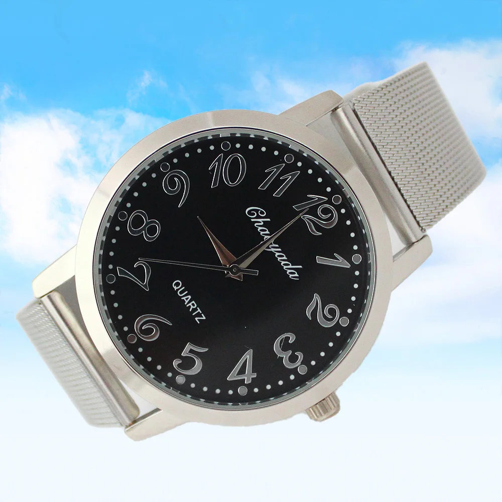Fashion Watch Original Elastic Full Steel Bracelet Quartz Watches Old Men & Women Simple Watch Unisex Wristwatches