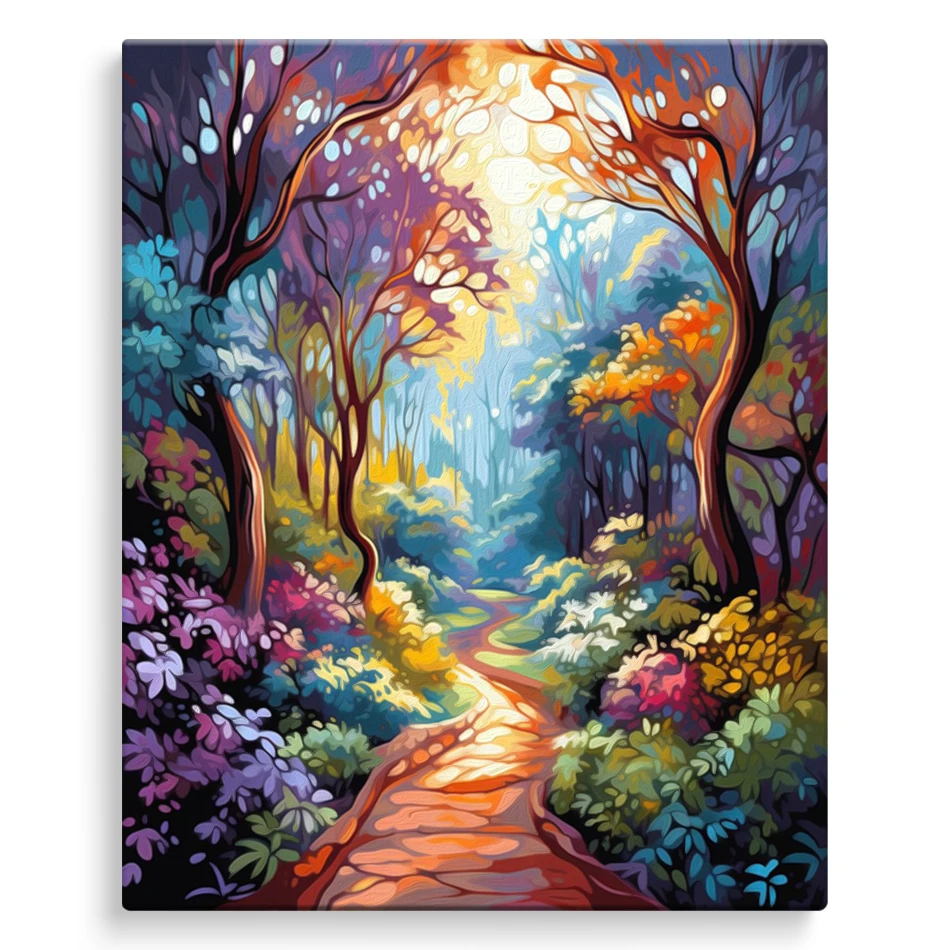 

SDOYUNO Painting By Numbers Canvas Colorful Forest Trees Landscape Art Supplies Diy Crafts Acrylic Paints Framed Wall Art Modern