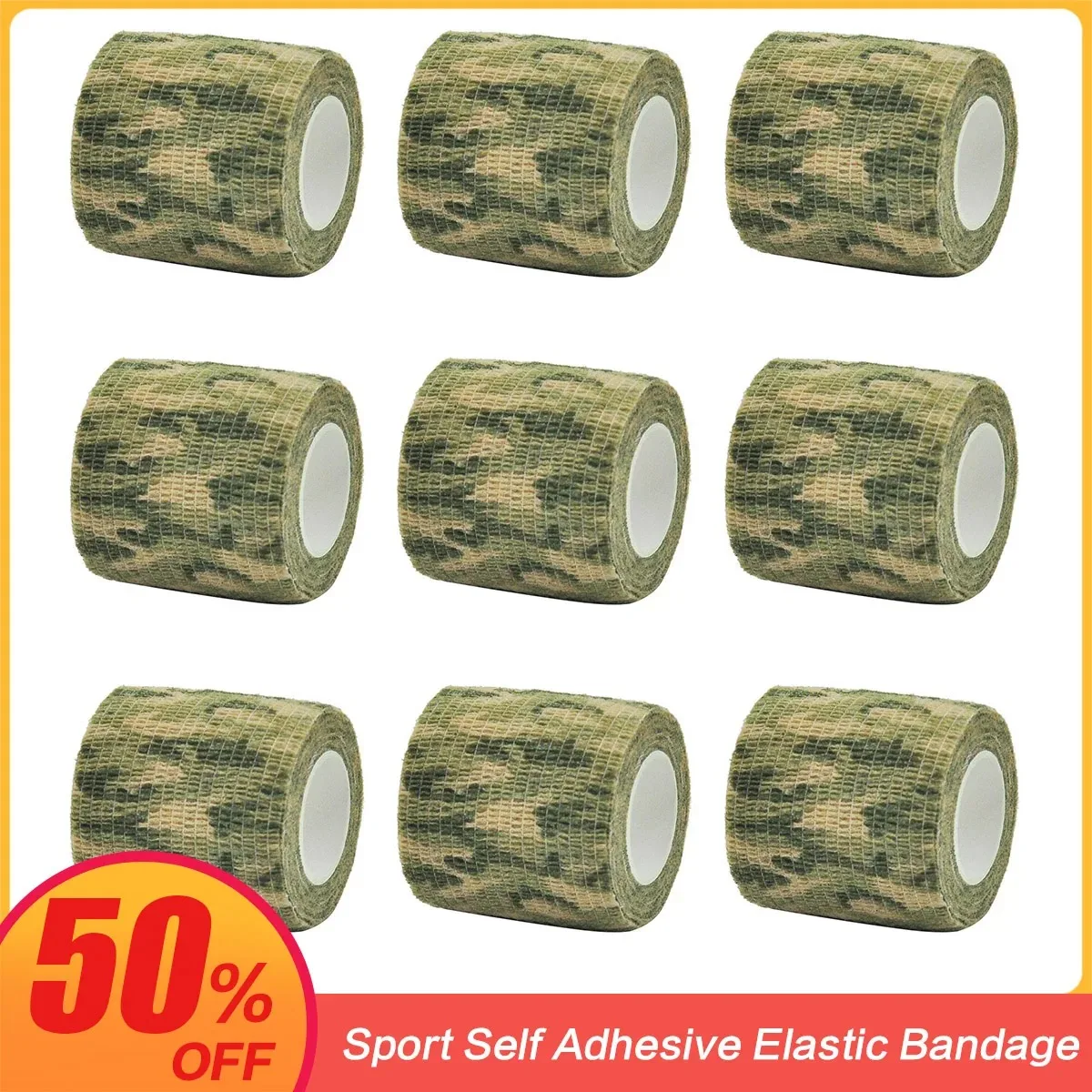 

1/6/10/12Pcs grassland Camouflage Elastic Wrap Tape Self Adhesive Sports Protector Ankle Knee Finger Arm Bandage