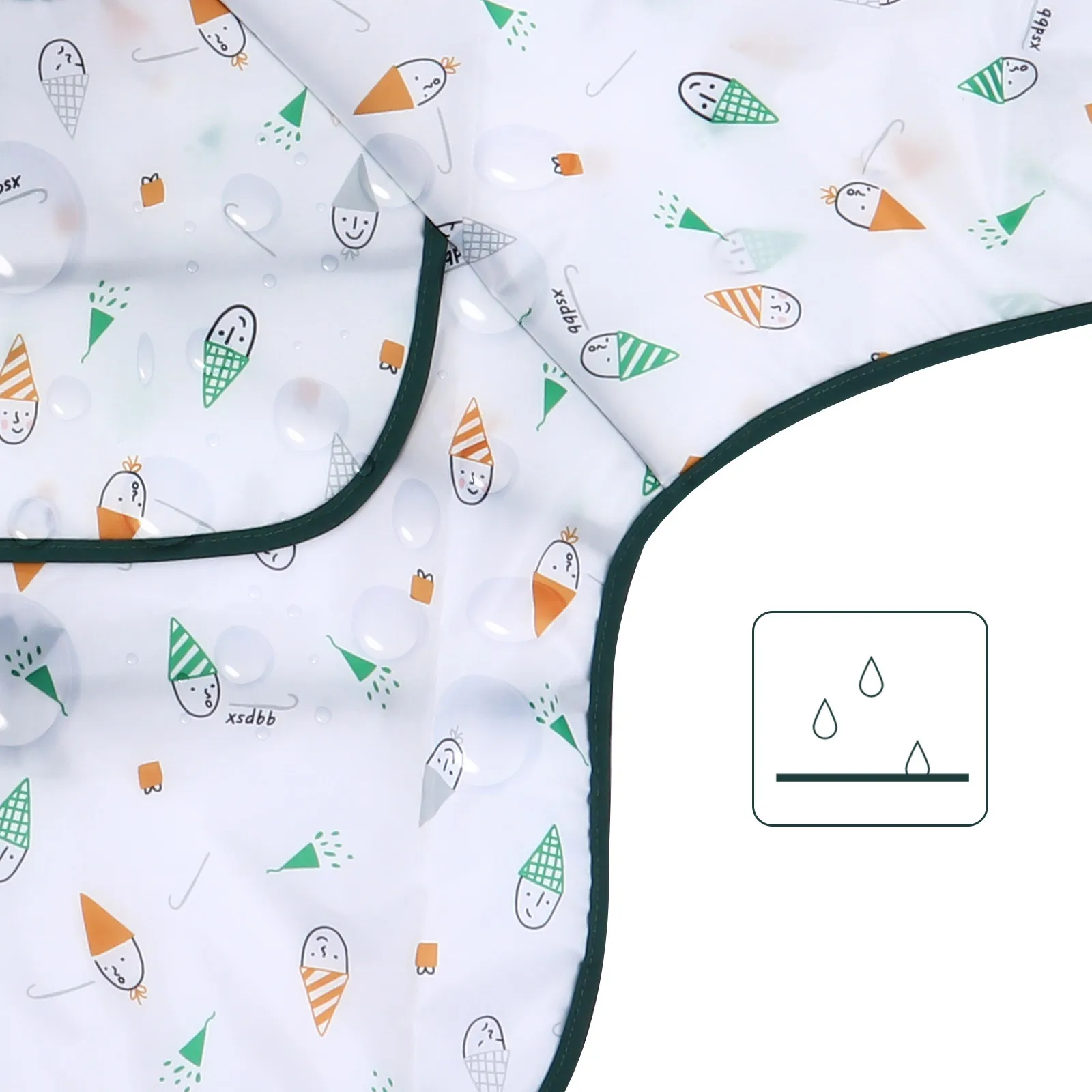 

Waterproof Baby Bib Long Sleeve Cartoon Pattern Adjustable Neck Dining Apron for Kids Infant Feeding Smock Clothes