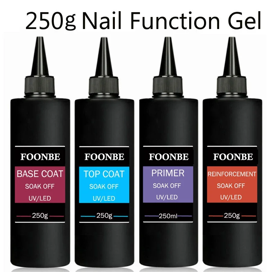 250g No Wipe Top Coat UV Base Gel Polish Matte Diamond Tempered Top Primer Nail Gel Polish For Nail Art  Reinforcement
