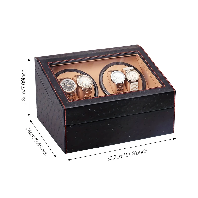 Remontoir de montre automatique à 4 montres, 1 pièce, pour montres pour hommes et femmes, remontoir de montre automatique avec moteur silencieux, alimenté par USB