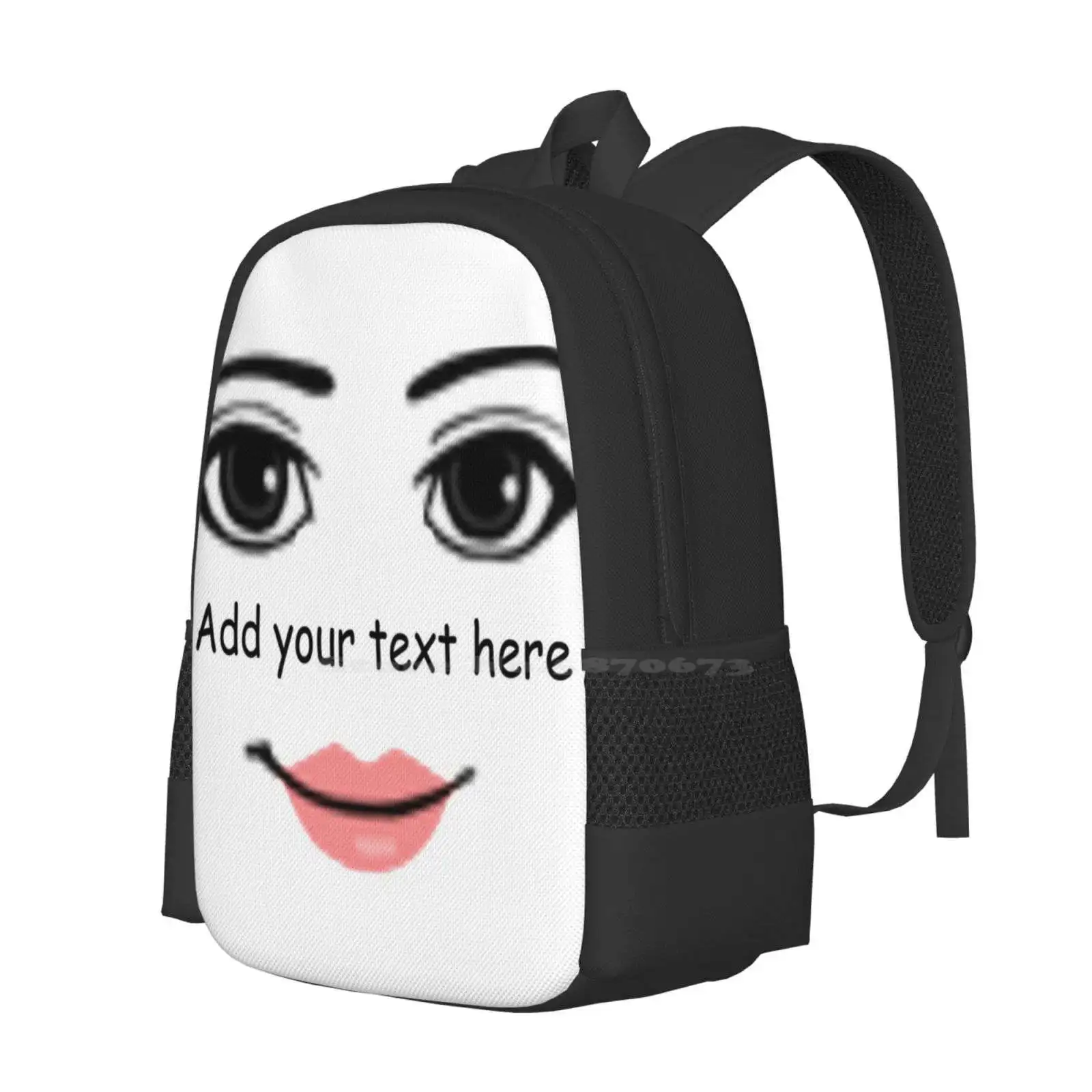 Woman Face Hot Sale Schoolbag Backpack Fashion Bags Woman Face Meme Dank Cursed Gamer