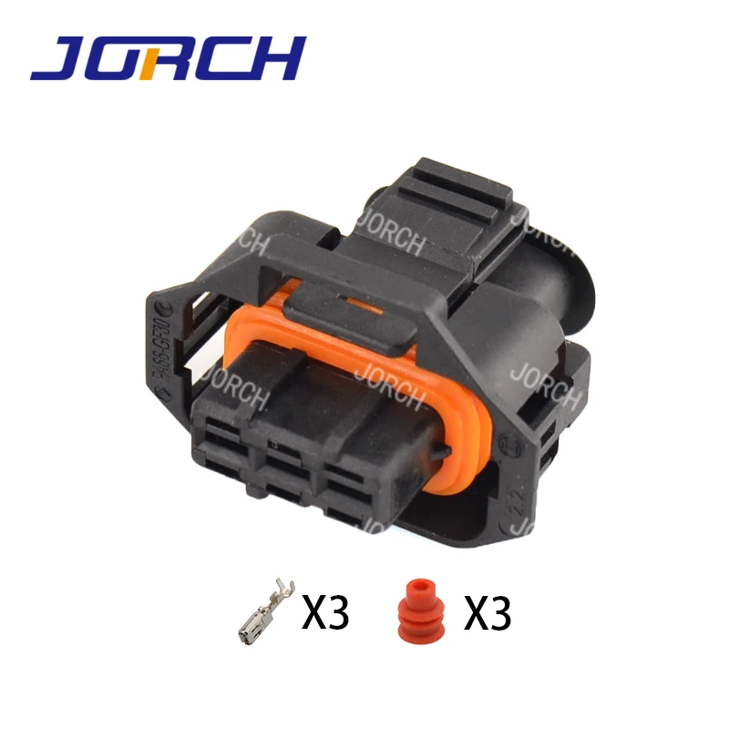 5 Sets 3 Pin Female 3.5mm Waterproof Auto Sensor Connector 1 928 403 968  Diesel Injection Pump Use For Boschs