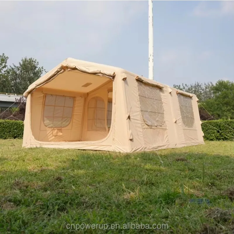 XMSJ Luxury Inflatable Waterproof Portable Camping Tent 17.28 Square Meters Partition Detachable Floor TPU Window Quick Setup