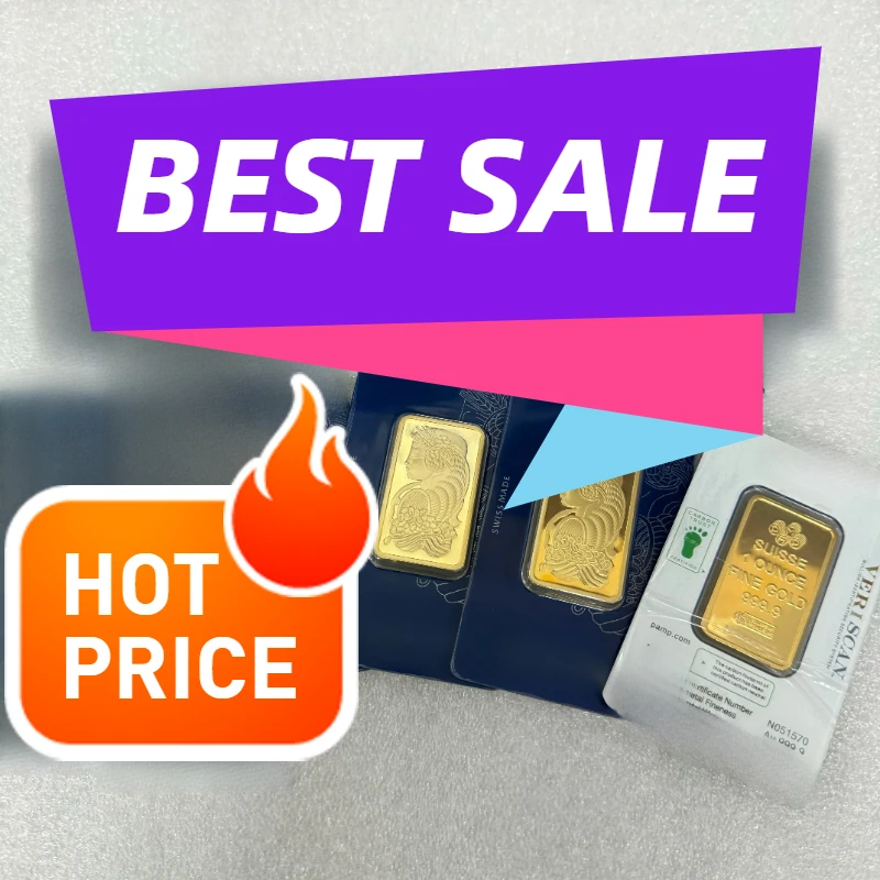 

1/5/10pcs 1oz Sealed packing Copper Bar New QR Lady 24k Gold Plated Bullion Ingot Non-magnetic Unique Golden Craft Gift