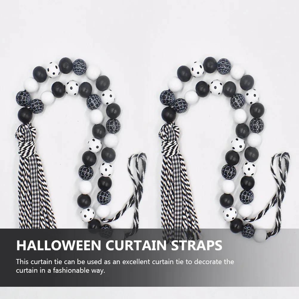 

Fashionable Halloween Curtain Tieback Spider Web Pattern Strong Decor for Home Window Curtains Simple Stylish